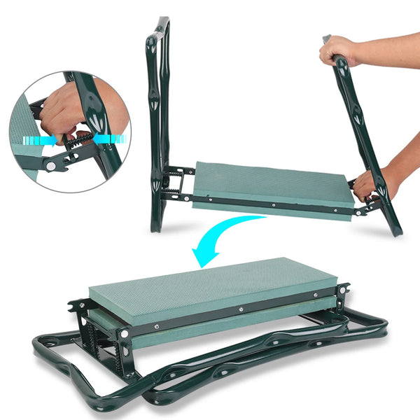 KneelEase - The Ultimate Foldable Garden Seat & Kneeler
